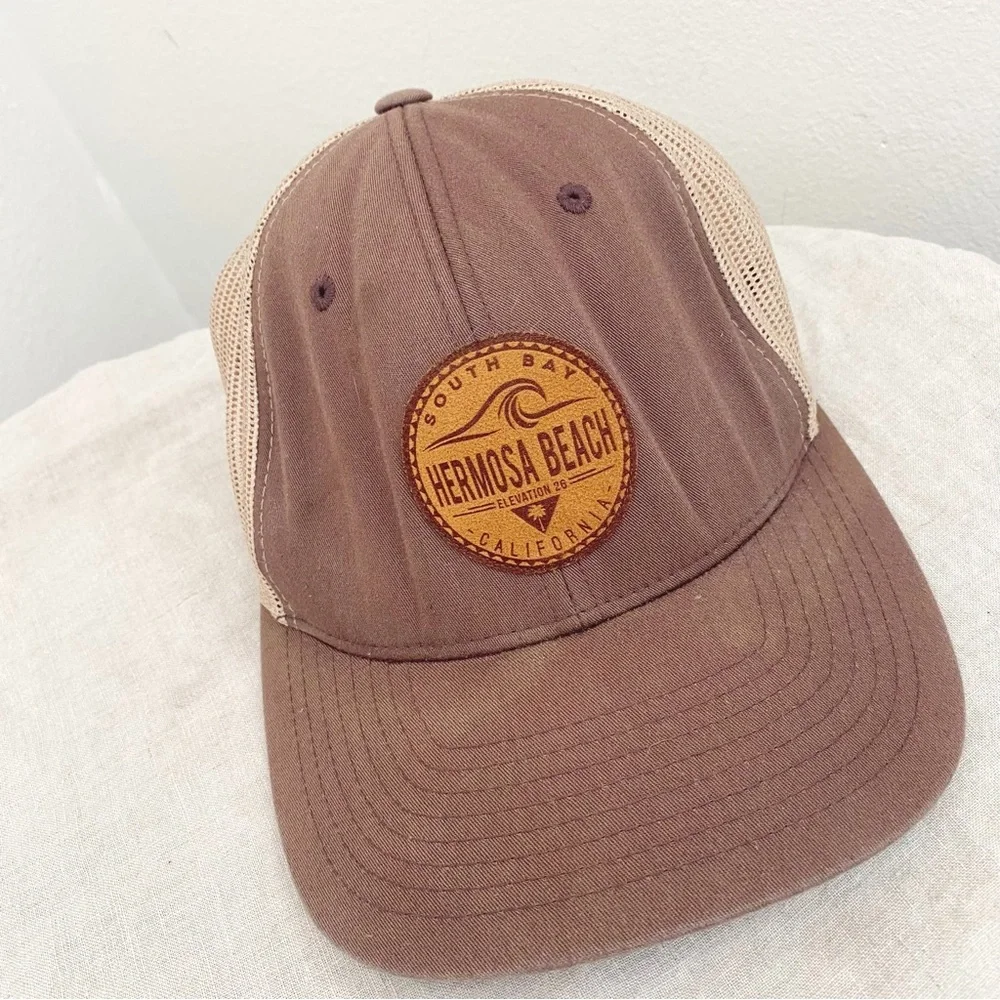 Hermosa Beach • Suede Patch Logo Trucker Hat - Picture 2 of 5